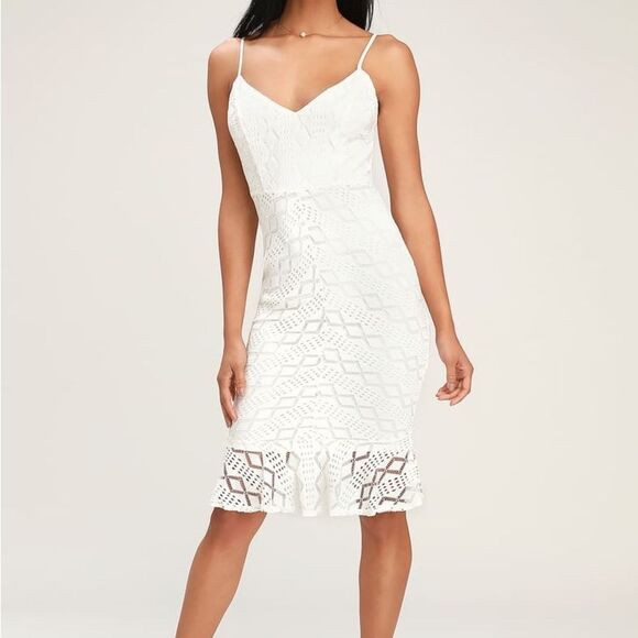 Lulus Dresses & Skirts - Lulus White Lace Dress - Small